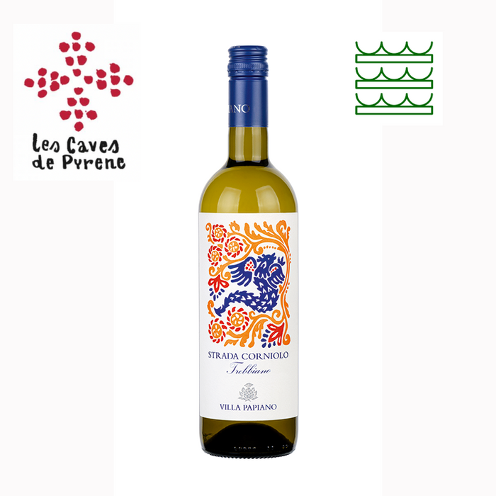 Villa Papiano Strada Corniolo Trebbiano IGT 2019 750ml X 6 Orignal Box